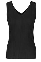 Fine Knit Black Sleeveless Top