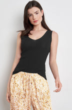 Fine Knit Black Sleeveless Top