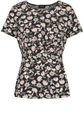 Floral Jersey Peplum Top