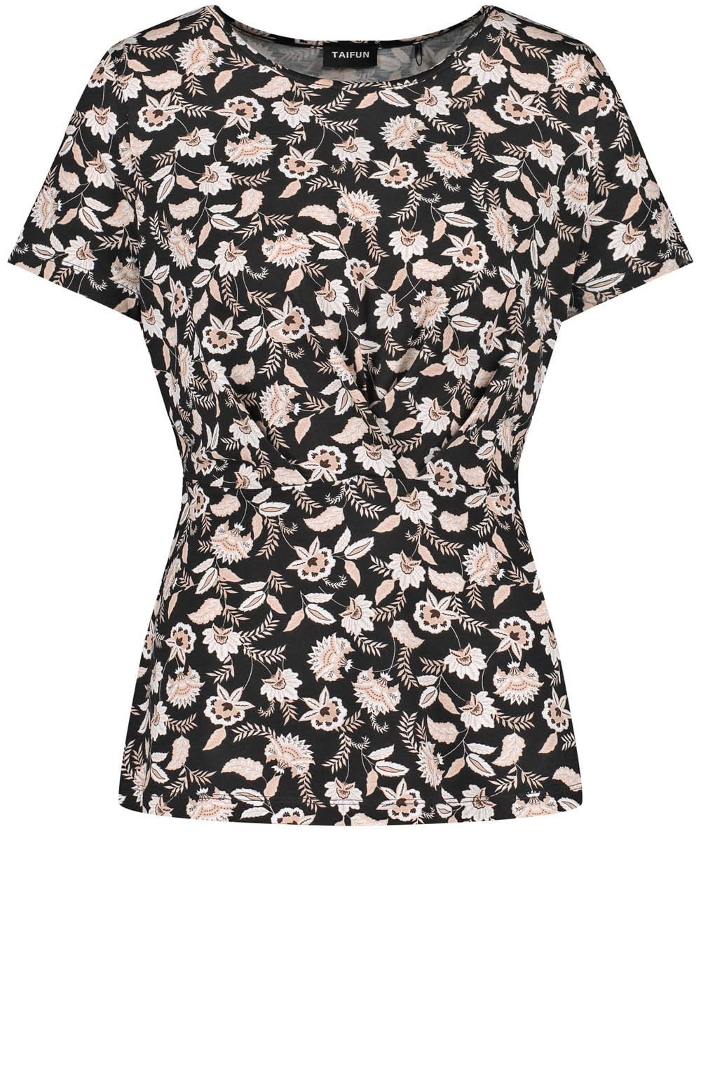 Floral Jersey Peplum Top