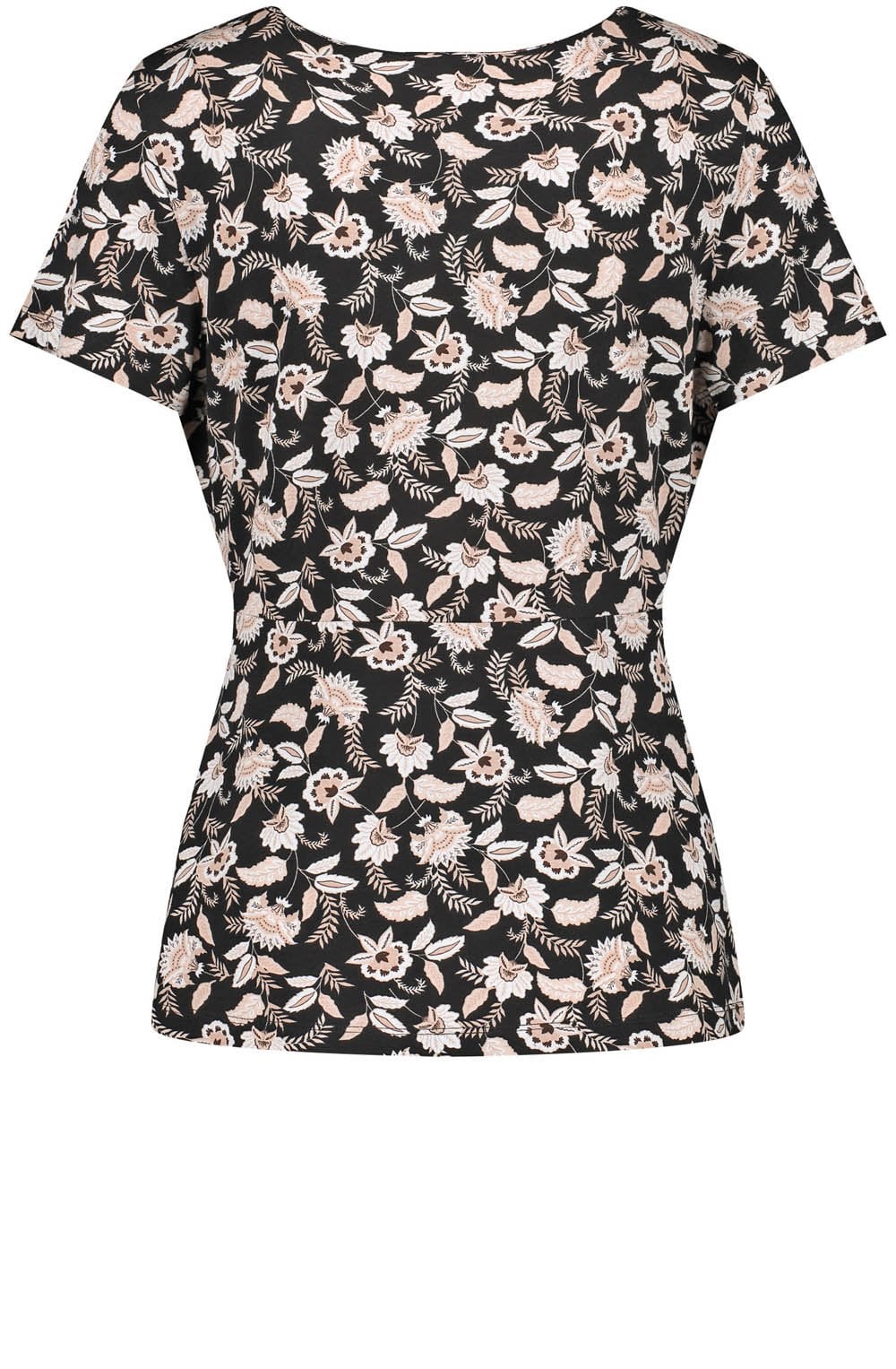 Floral Jersey Peplum Top