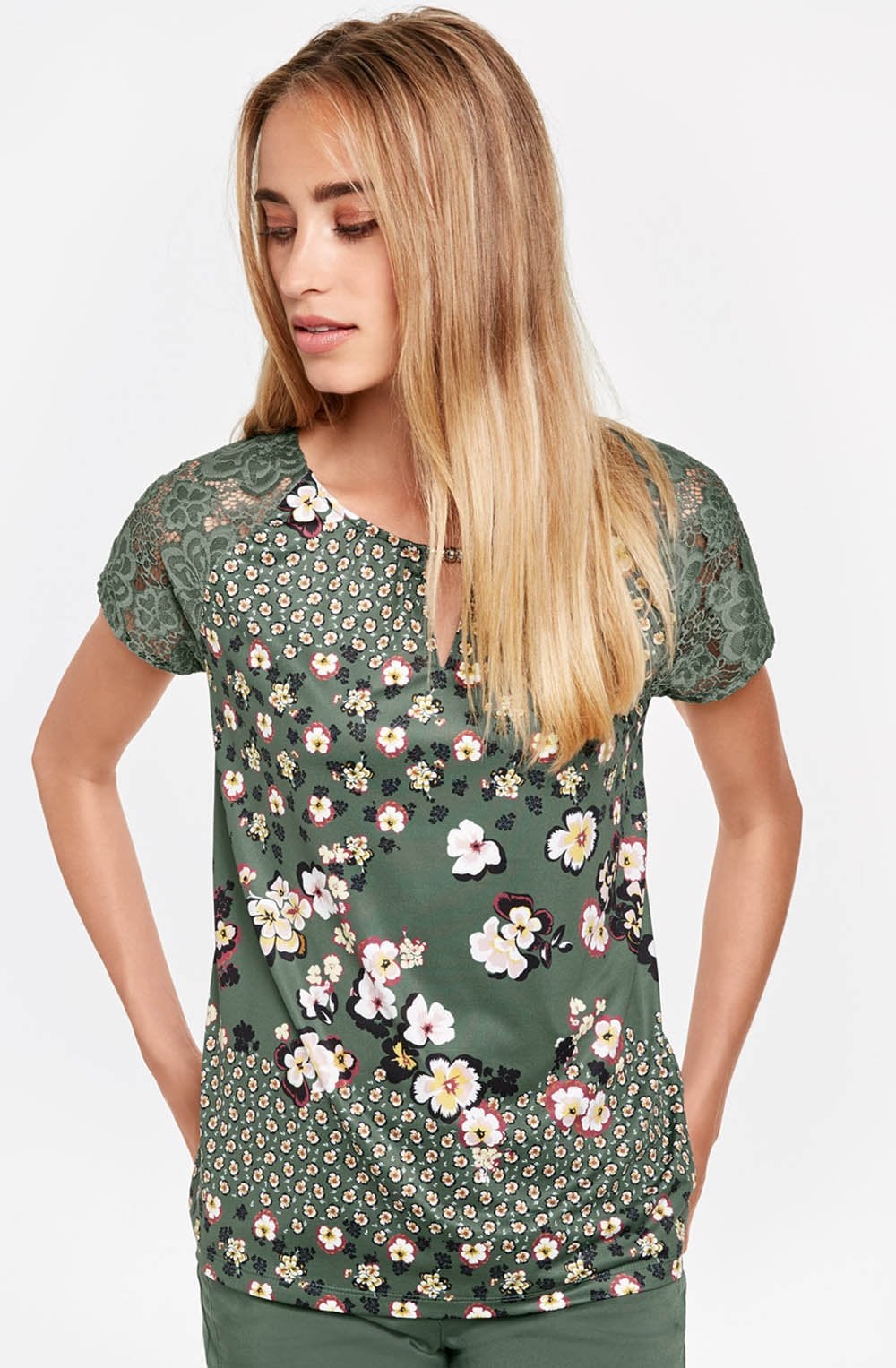 Floral Lace Detailed Top