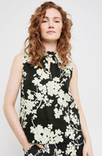 Floral Print High Neck Silky Blouse