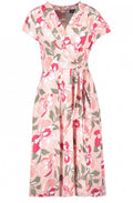 Floral Print Wrap Effect Dress