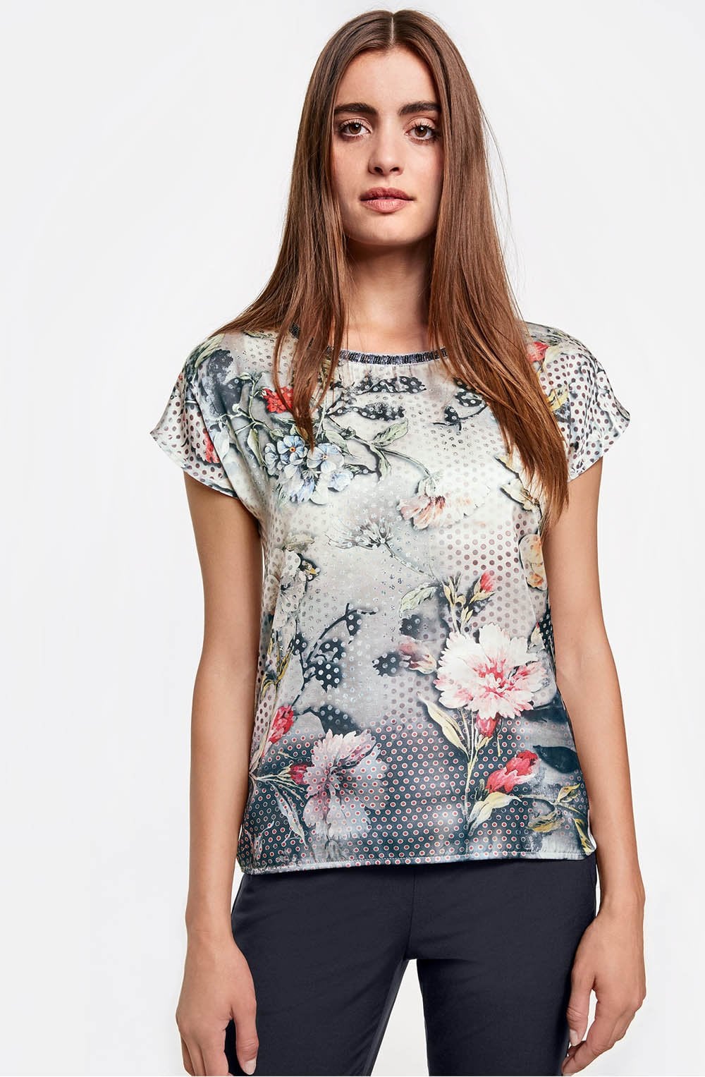 Floral Spotted T Shirt