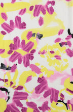 Fresh Lemon and Fuchsia Floral Print Scarf