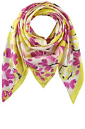 Fresh Lemon and Fuchsia Floral Print Scarf
