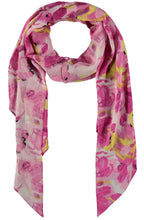 Fuchsia Abstract Floral Print Scarf