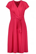 Fuchsia Pink Wrap Effect Dress