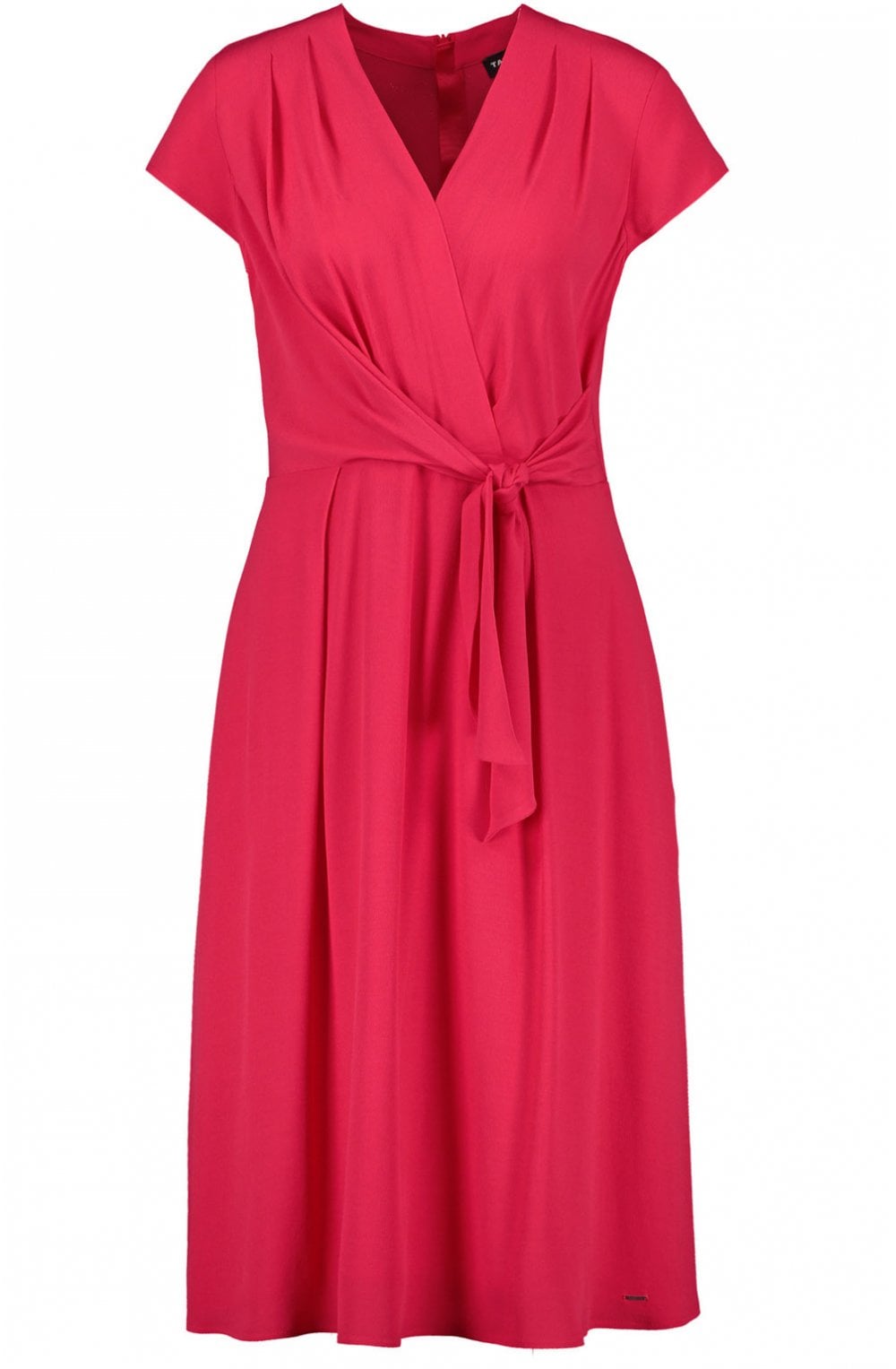 Fuchsia Pink Wrap Effect Dress