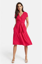 Fuchsia Pink Wrap Effect Dress