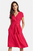 Fuchsia Pink Wrap Effect Dress