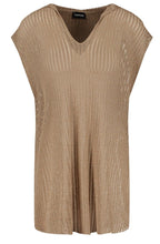 Gold Shimmer Semi Sheer Hooded Top