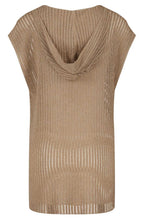 Gold Shimmer Semi Sheer Hooded Top
