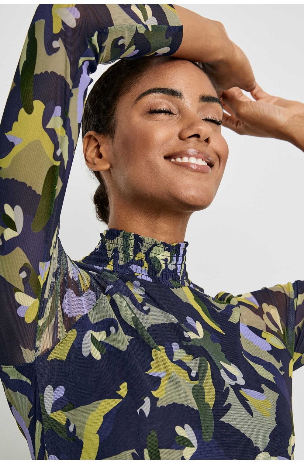 Green Bold Print Maxi Dress