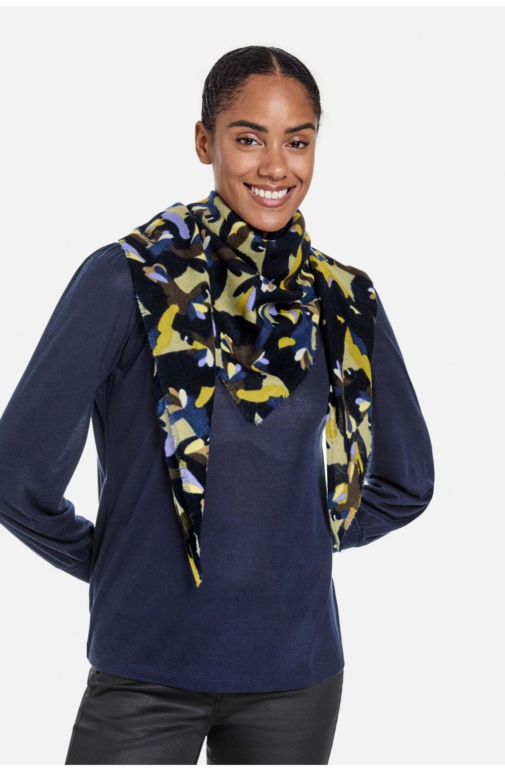 Green Bold Print Scarf