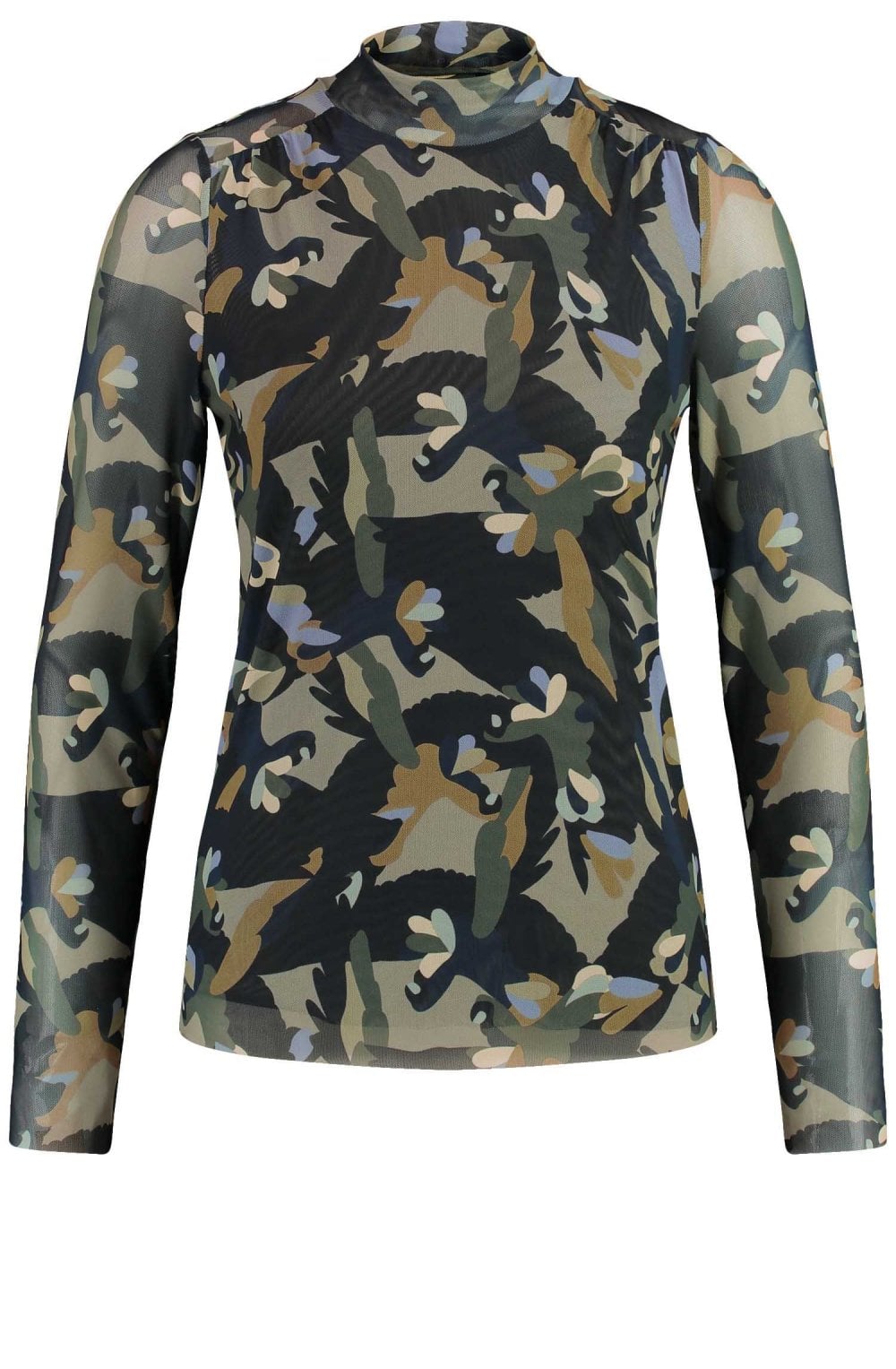 Green Bold Print Top
