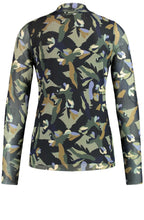 Green Bold Print Top