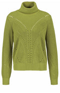 Green Chunky Ribbed Jumper