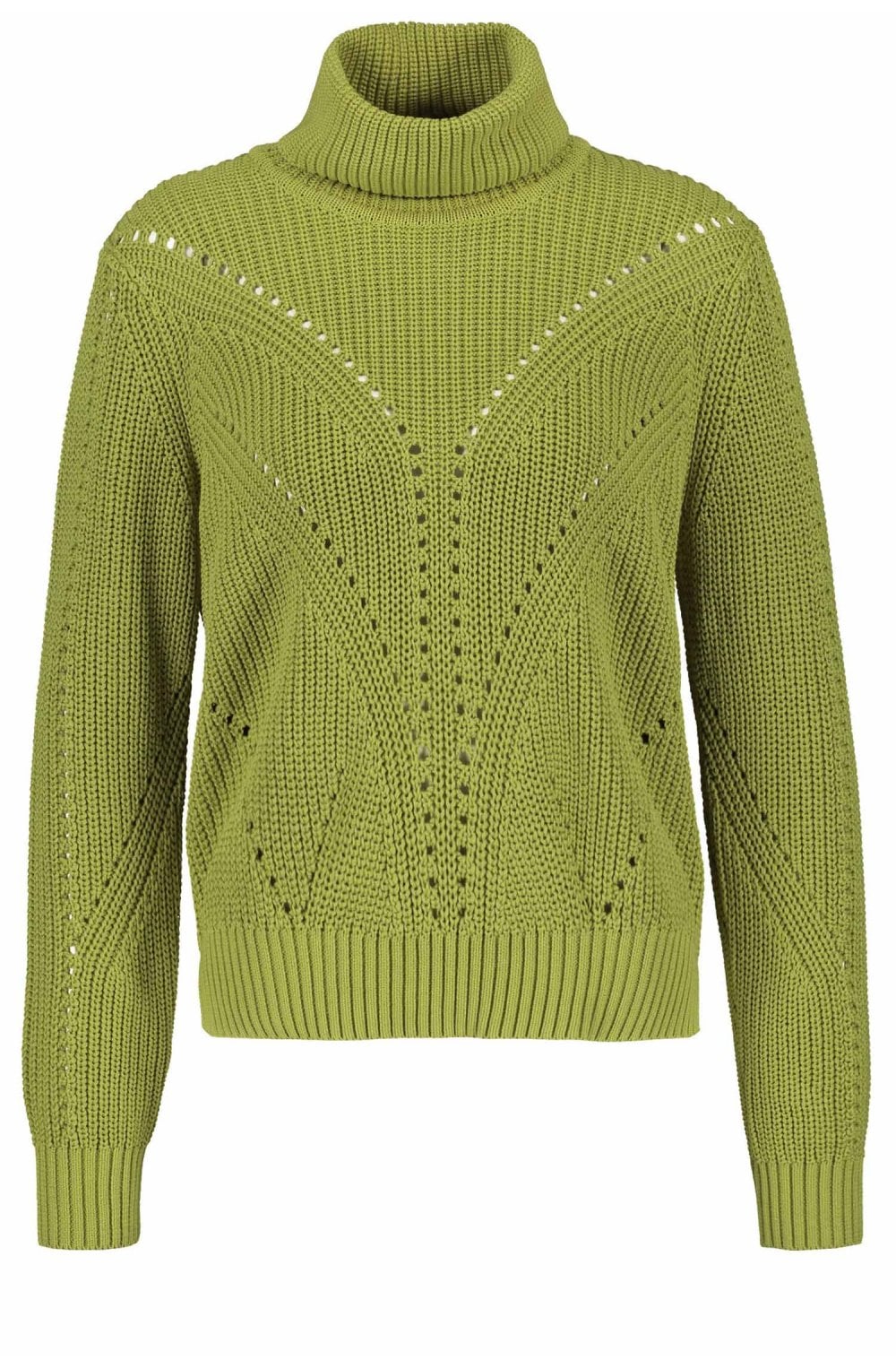 Green Chunky Ribbed Jumper