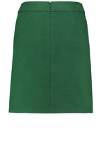 Green Front Button Detail Skirt