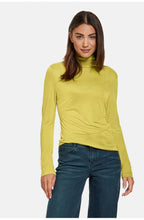 Green Jersey Polo Neck Top