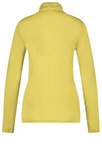 Green Jersey Polo Neck Top