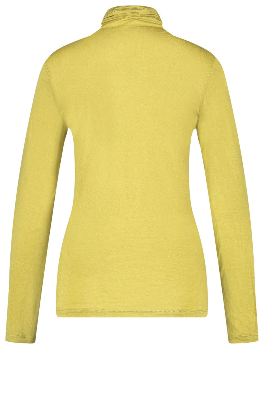 Green Jersey Polo Neck Top