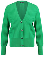 Green Ribbed Cardigan