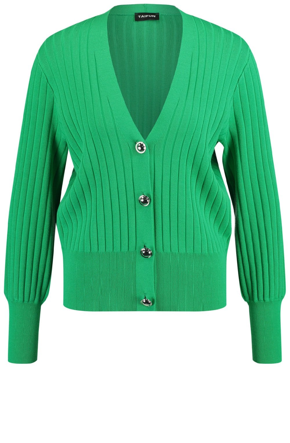 Green Ribbed Cardigan