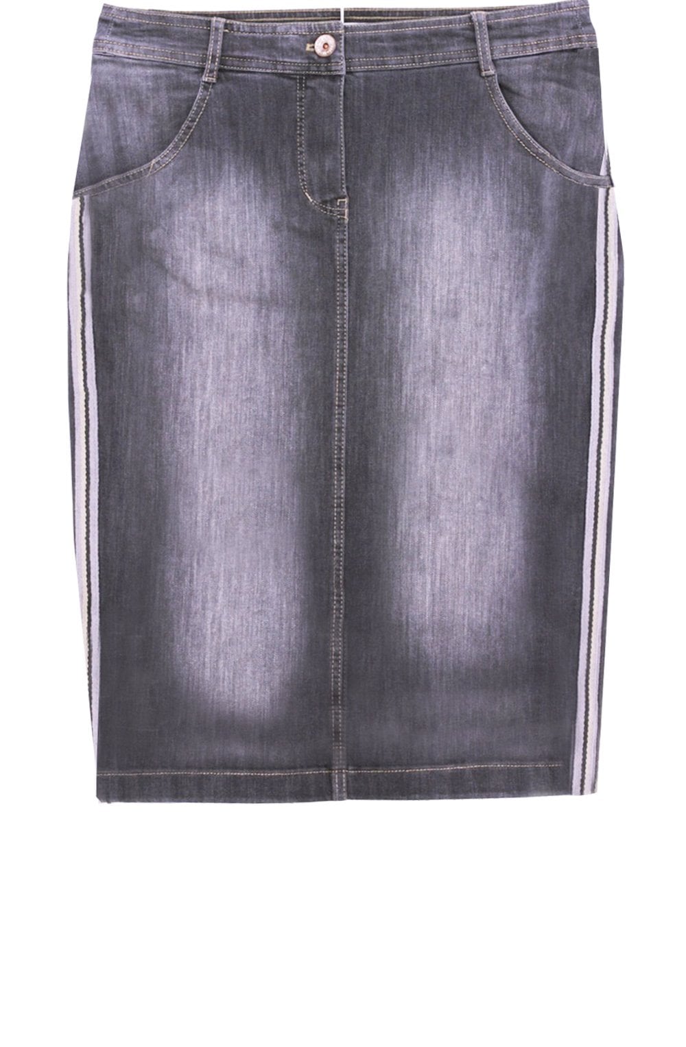 Grey Denim Skirt