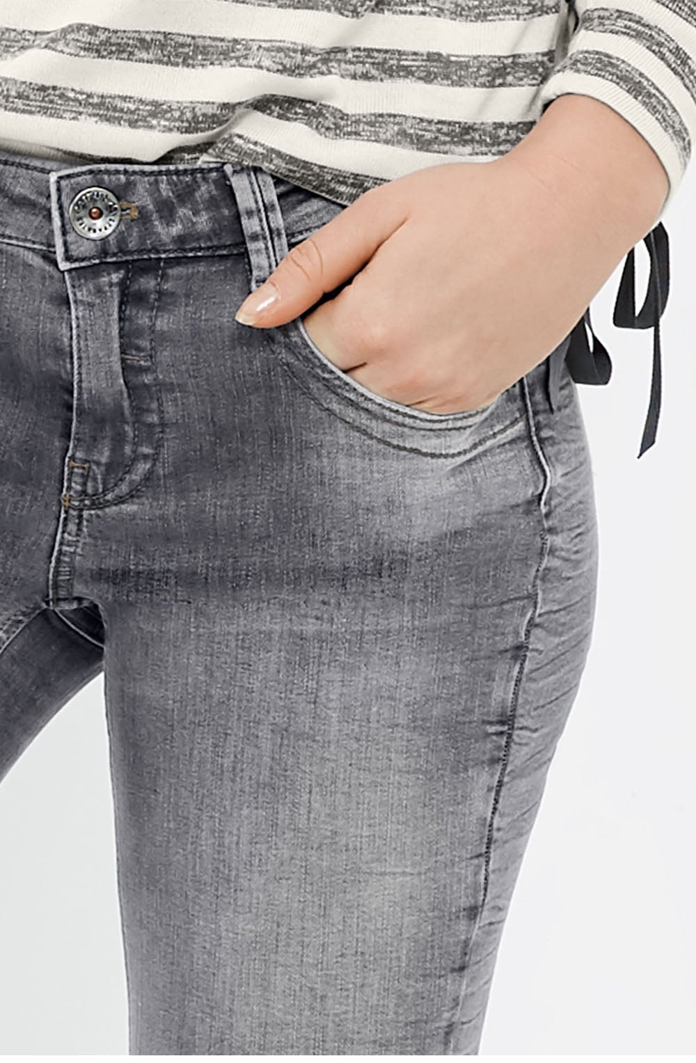 Grey Distressed Jeans