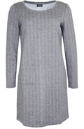 Grey Embossed Dress