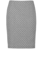 Grey Embossed Patterned Skirt