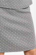 Grey Embossed Patterned Skirt