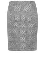 Grey Embossed Patterned Skirt