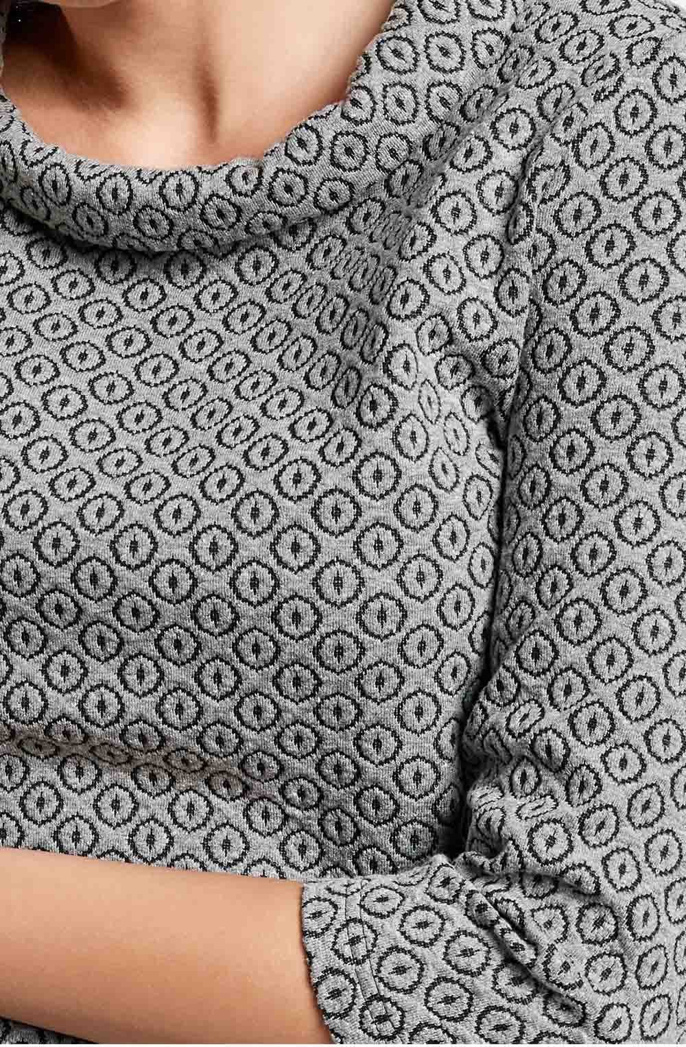Grey Embossed Patterned Top