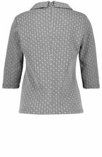 Grey Embossed Patterned Top
