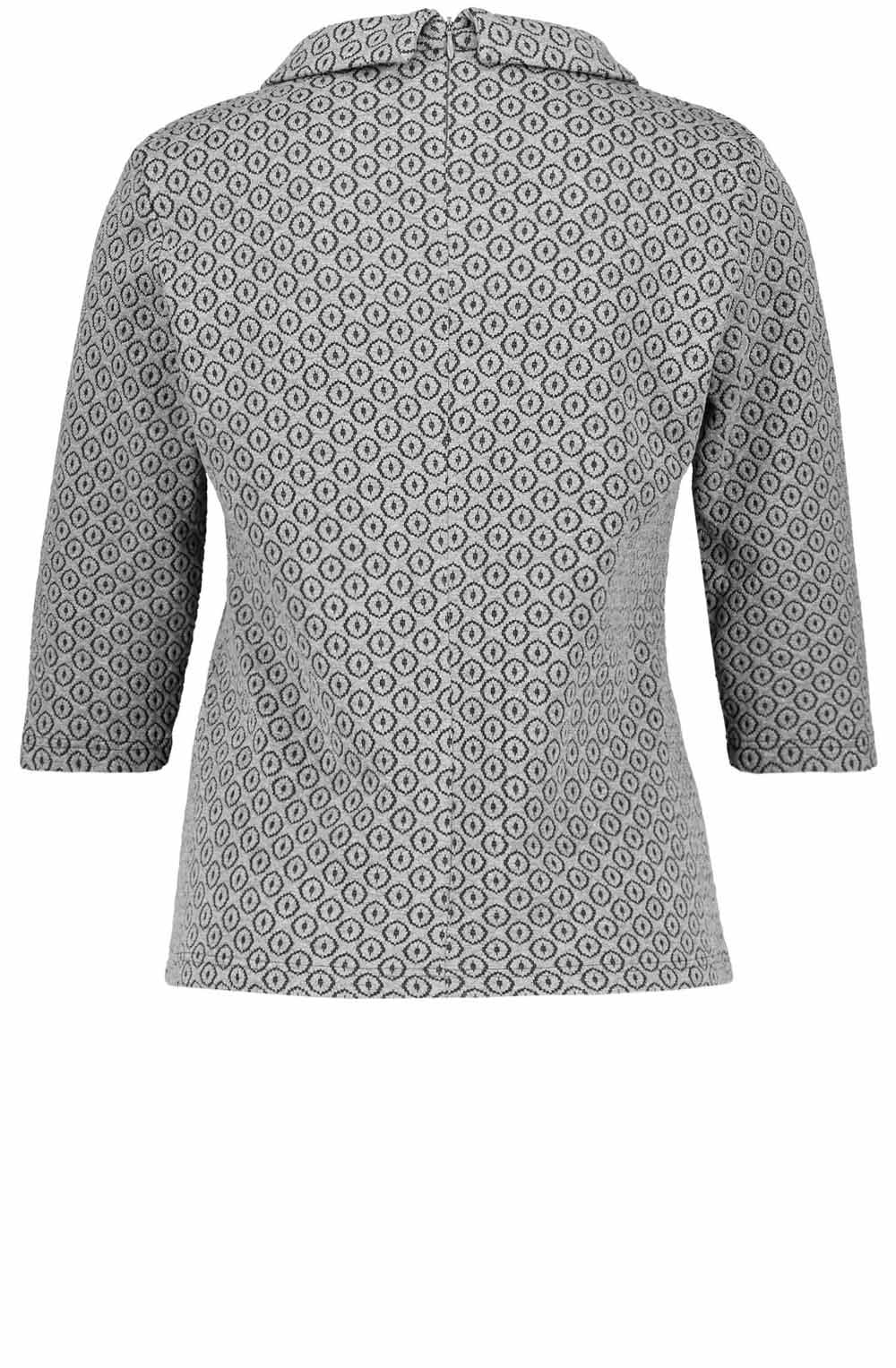 Grey Embossed Patterned Top