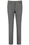 Grey Fine Check Trousers