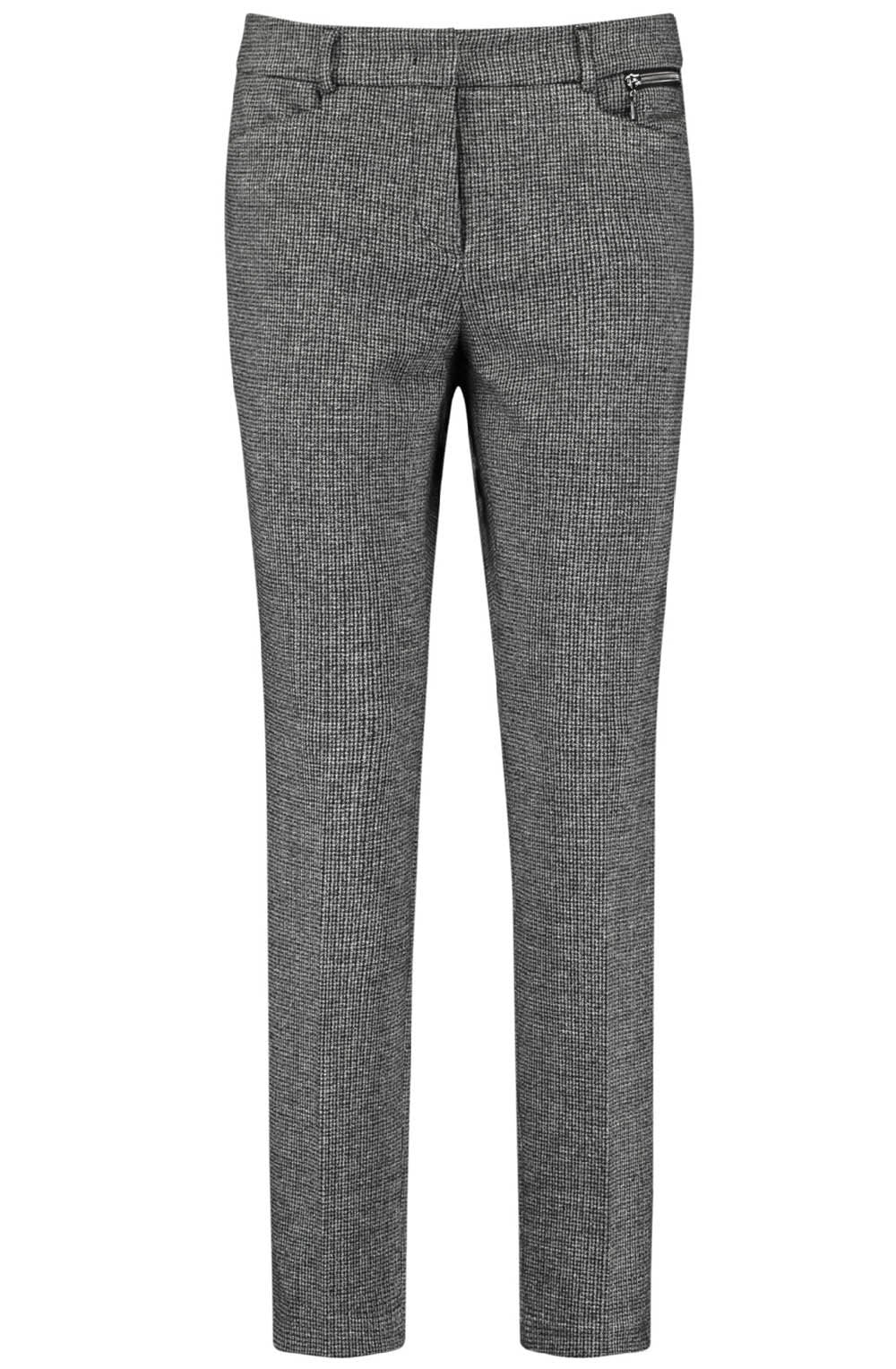 Grey Fine Check Trousers