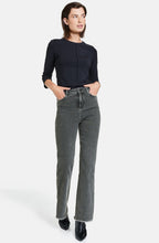 Grey Flared Jeans With Hem Slits