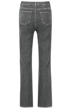 Grey Flared Jeans With Hem Slits