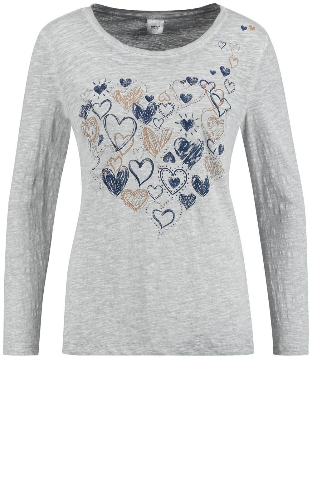 Grey Heart Design T Shirt