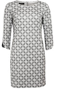 Grey Patterned Shift Dress