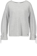 Grey Ribbed Knit Sweater