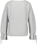 Grey Ribbed Knit Sweater