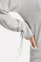Grey Ribbed Knit Sweater