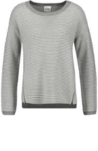 Grey Striped Sweater