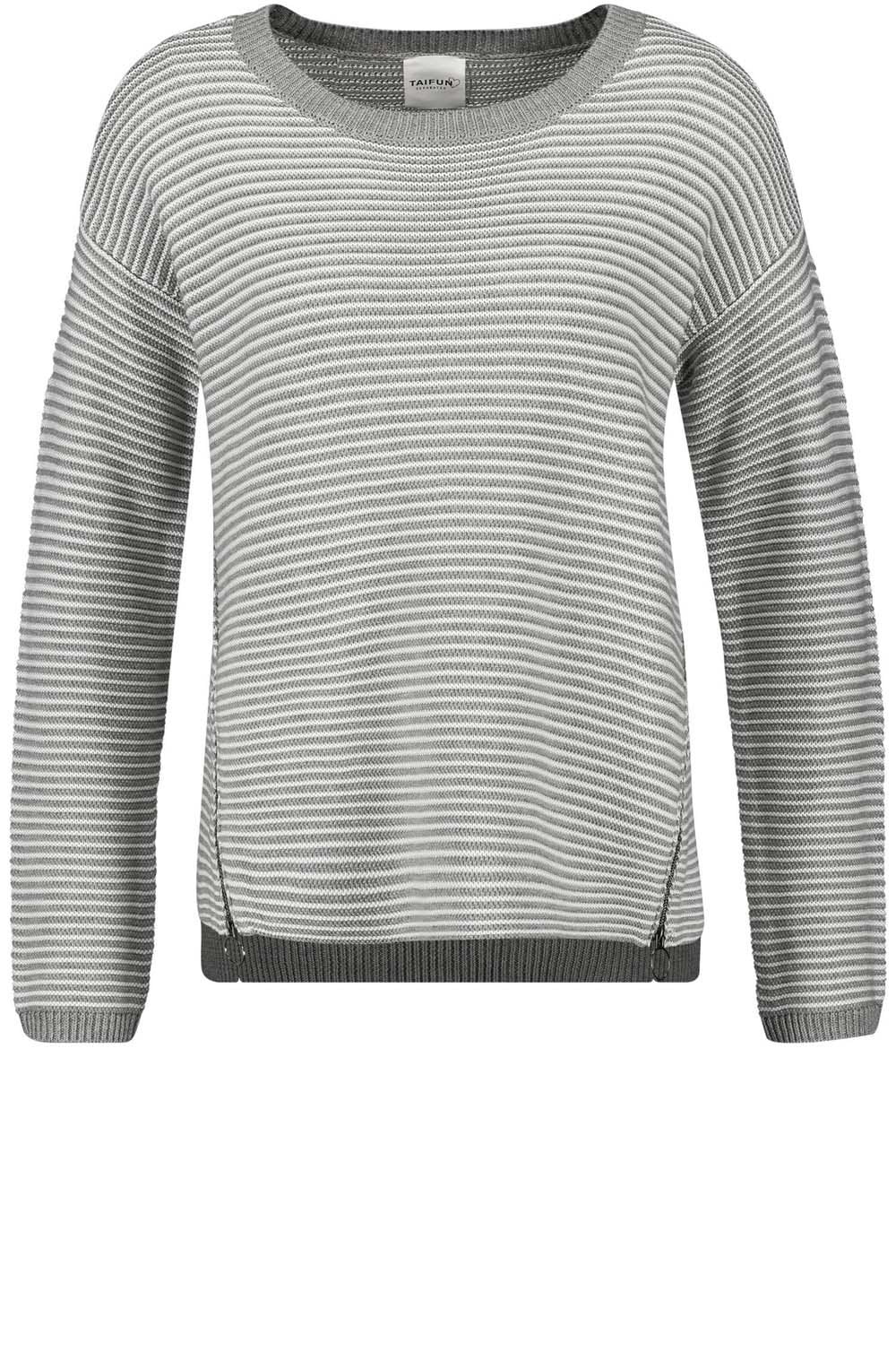 Grey Striped Sweater